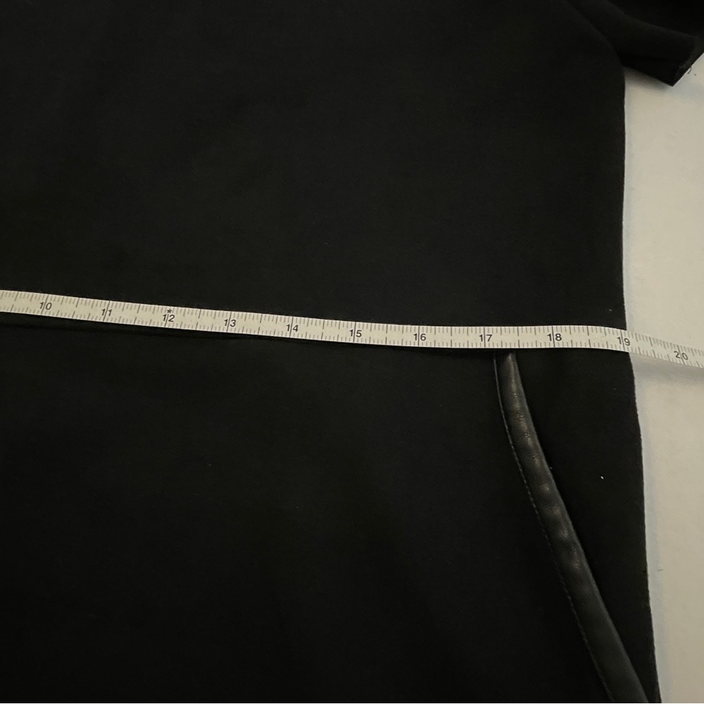 Zara Faux Suede‎ Black Midi Dress with Pockets Size M - Picture 9 of 9